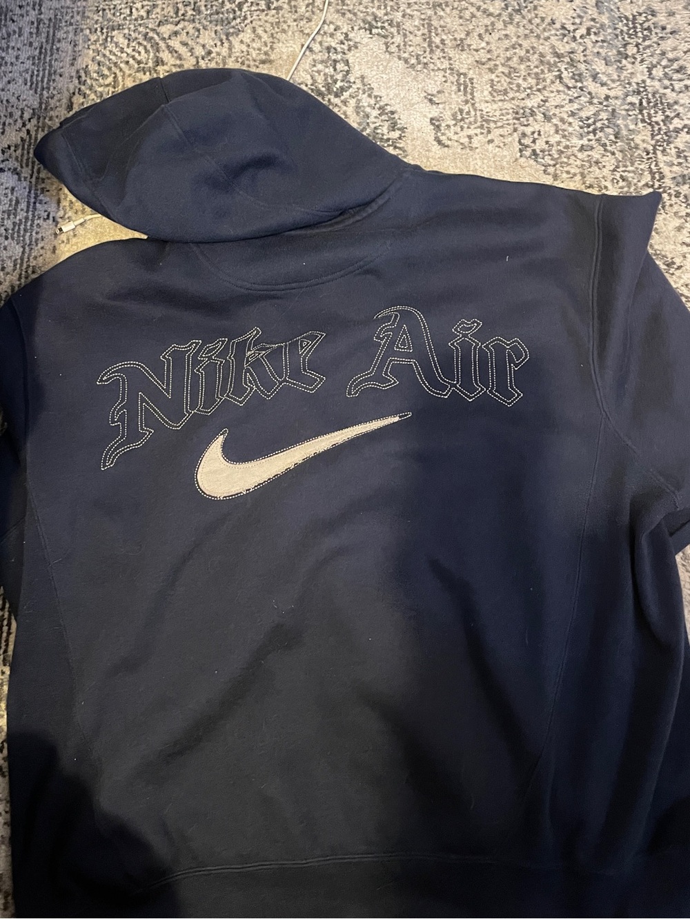 Vintage Nike air navy blue zip up hoodie